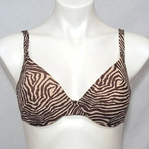 34C Vanity Fair 75290 Next To Nude Demi Contour Underwire Bra‎ Animal Stripe